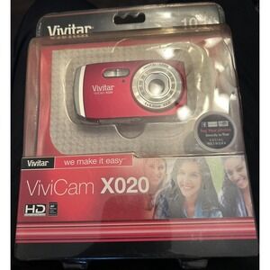 Vivitar ViviCam X020 10.1MP Digital Camera - Burgundy